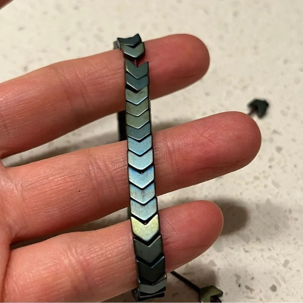 Beaded Irregular Shaped Braided Bracelet